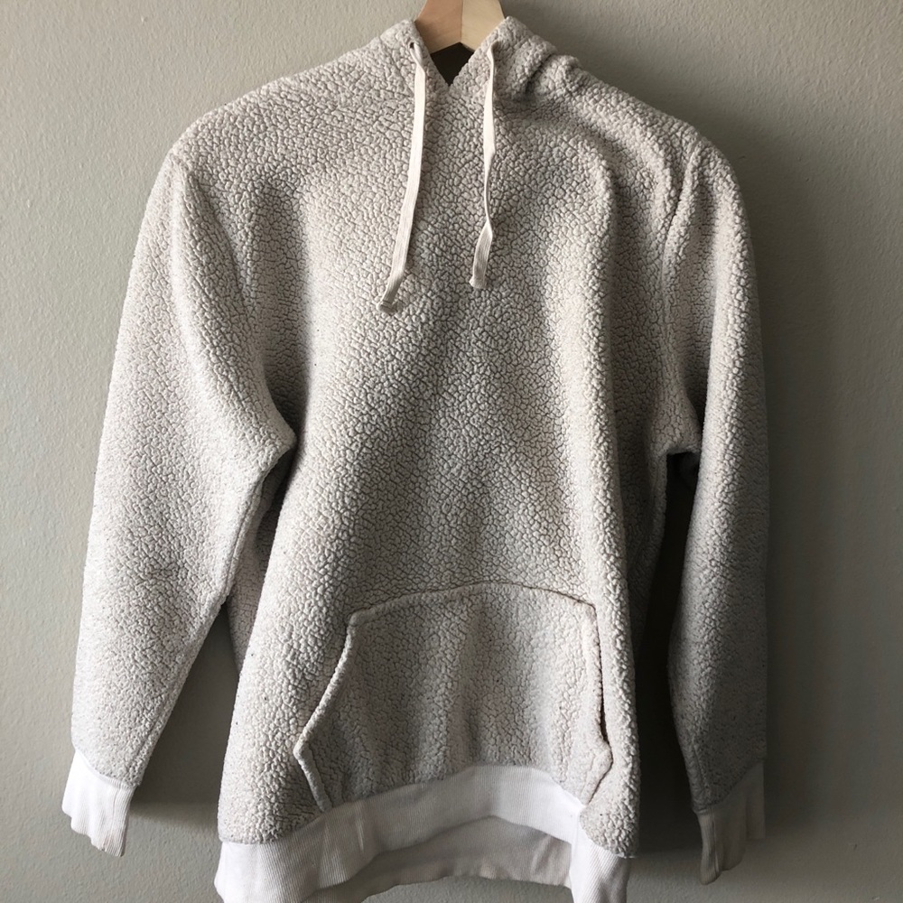 Old Navy Cream Fuzzy Sweatshirt